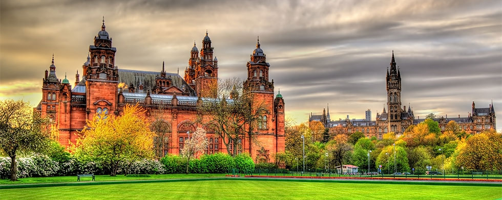Kelvingrove Museum and the University of Glasgow, Scotland