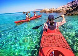 Small Group Morning Kayaking in Santorini