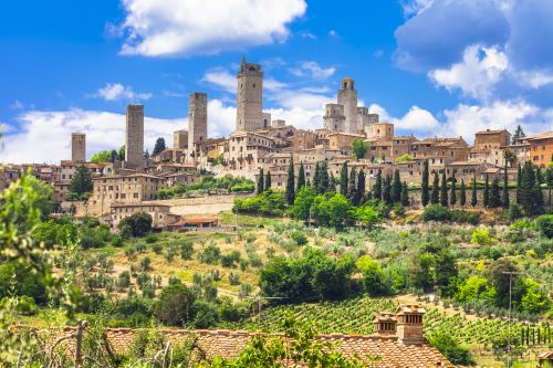 Private Siena and San Gimignano Tour with Tuscan farmhouse lunch from Chianti